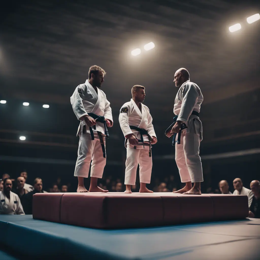 3 deltagere til en bjj turnering, minder om ADCC